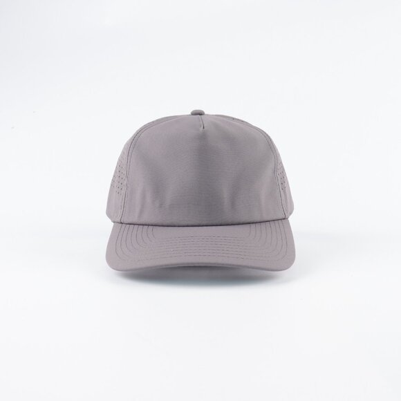 Blank 5 Panel Performance Soft Structured Hats- 12 pack in Color Gray - Picture 2 of 6